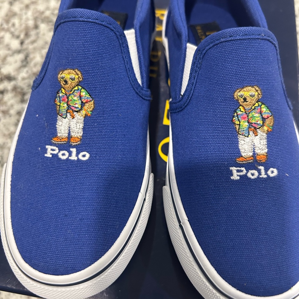Polo by Ralph Lauren Kids Blue Bear Sneakers